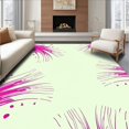 thumbnail image 1 of ODIKA 3'x5' Machine Washable Non-Slip Area Rug, Abstract Brushstroke Modern Easy Clean Vibrant Decoration High Traffic Rug with Pad, Pink, 489391, 1 of 8