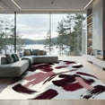 thumbnail image 1 of ODIKA 3'x5' Machine Washable Non-Slip Area Rug, Abstract Burgundy High Traffic Rug, Gray, 966571, 1 of 7