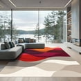 thumbnail image 1 of ODIKA 3'x5' Machine Washable Non-Slip Area Rug, Abstract Burnt Orange High Traffic Rug, Orange, 1097564, 1 of 7