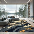 thumbnail image 1 of ODIKA 3'x5' Machine Washable Non-Slip Area Rug, Abstract Dark Gray High Traffic Rug, Gray, 935963, 1 of 7