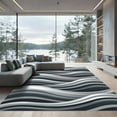 thumbnail image 1 of ODIKA 3'x5' Machine Washable Non-Slip Area Rug, Abstract Gray High Traffic Rug, Gray, 1118147, 1 of 7