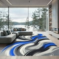 thumbnail image 1 of ODIKA 3'x5' Machine Washable Non-Slip Area Rug, Abstract Gray High Traffic Rug, Gray, 956058, 1 of 7