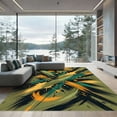 thumbnail image 1 of ODIKA 3'x5' Machine Washable Non-Slip Area Rug, Abstract Green High Traffic Rug, Green, 1284505, 1 of 7