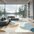 thumbnail image 1 of ODIKA 3'x5' Machine Washable Non-Slip Area Rug, Abstract Greige High Traffic Rug, Beige, 1050073, 1 of 7