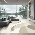 thumbnail image 1 of ODIKA 3'x5' Machine Washable Non-Slip Area Rug, Abstract Greige High Traffic Rug with Pad, Beige, 1058122, 1 of 8