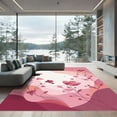 thumbnail image 1 of ODIKA 3'x5' Machine Washable Non-Slip Area Rug, Abstract Pink High Traffic Rug, Pink, 1058511, 1 of 7