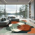 thumbnail image 1 of ODIKA 3'x5' Machine Washable Non-Slip Area Rug, Abstract Sage Green High Traffic Rug, Green, 1170888, 1 of 7