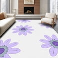 thumbnail image 1 of ODIKA 3'x5' Machine Washable Non-Slip Area Rug, Abstract Watercolor Bloom with Artistic Brushstroke Effects High Traffic Rug with Pad, White, 553197, 1 of 8