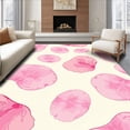 thumbnail image 1 of ODIKA 3'x5' Machine Washable Non-Slip Area Rug, Abstract Watercolor Foldable with Painterly Brushstroke Design High Traffic Rug with Pad, Pink, 590587, 1 of 8