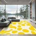 thumbnail image 1 of ODIKA 3'x5' Machine Washable Non-Slip Area Rug, Abstract Yellow High Traffic Rug, Yellow, 1030472, 1 of 7