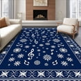 thumbnail image 1 of ODIKA 3'x5' Machine Washable Non-Slip Area Rug, Arctic Symphony Jubilee Festive Seasonal Embellishment High Traffic Rug, Blue, 648374, 1 of 7