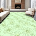 thumbnail image 1 of ODIKA 3'x5' Machine Washable Non-Slip Area Rug, Artisan Lattice with Overlapping Floral Details High Traffic Rug with Pad, Green, 590548, 1 of 8