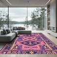 thumbnail image 1 of ODIKA 3'x5' Machine Washable Non-Slip Area Rug, Aztec Purple High Traffic Rug, Purple, 1036638, 1 of 7