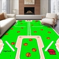 thumbnail image 1 of ODIKA 3'x5' Machine Washable Non-Slip Area Rug, Ballpark Adventure Playzone Pitch Decorative Accent High Traffic Rug, Green, 676705, 1 of 7