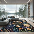 thumbnail image 1 of ODIKA 3'x5' Machine Washable Non-Slip Area Rug, Bohemian Navy High Traffic Rug, Blue, 1165131, 1 of 7