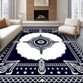 thumbnail image 1 of ODIKA 3'x5' Machine Washable Non-Slip Area Rug, Byzantine Medallion Style Processional High Traffic Rug with Pad, Black, 730015, 1 of 8