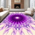 thumbnail image 1 of ODIKA 3'x5' Machine Washable Non-Slip Area Rug, Celestial Dawn Vibrant Spectacular Handsome Jewel High Traffic Rug with Pad, Purple, 660005, 1 of 8