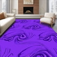 thumbnail image 1 of ODIKA 3'x5' Machine Washable Non-Slip Area Rug, Charming Interlocking Waves for Unique High Traffic Rug, Purple, 364404, 1 of 7