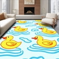 thumbnail image 1 of ODIKA 3'x5' Machine Washable Non-Slip Area Rug, Cheerful Waterfowl Artistic Package With Matching Components High Traffic Rug, Yellow, 722061, 1 of 7