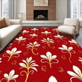 thumbnail image 1 of ODIKA 3'x5' Machine Washable Non-Slip Area Rug, Classic Bloom Exquisite Artistic Treasure High Traffic Rug, Red, 611026, 1 of 7