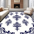 thumbnail image 1 of ODIKA 3x5 Machine Washable Non-Slip Area Rug, Classic Damask Print Showcasing Stylized Fleur Ultra Soft Rug, None, 555303, 1 of 7