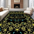 thumbnail image 1 of ODIKA 3'x5' Machine Washable Non-Slip Area Rug, Classic Merry with Interlocking Fir Needles and High Traffic Rug, Black, 623668, 1 of 7