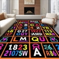 thumbnail image 1 of ODIKA 3'x5' Machine Washable Non-Slip Area Rug, Classic Numerical Hopping Challenge Educational Play Surface School Tool High Traffic Rug, Orange, 698563, 1 of 7