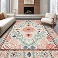 thumbnail image 1 of ODIKA 3'x5' Machine Washable Non-Slip Area Rug, Coral Reef Nautical Elegance High Traffic Rug with Pad, Ivory, 4955, 1 of 8
