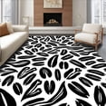 thumbnail image 1 of ODIKA 3'x5' Machine Washable Non-Slip Area Rug, Contemporary Black and Abstract Animal Inspired High Traffic Rug, Black, 614012, 1 of 7