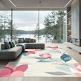 thumbnail image 1 of ODIKA 3'x5' Machine Washable Non-Slip Area Rug, Contemporary Blush Pink High Traffic Rug, Pink, 1082530, 1 of 7