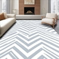 thumbnail image 1 of ODIKA 3'x5' Machine Washable Non-Slip Area Rug, Contemporary Design Featuring Bold Motifs High Traffic Rug, Gray, 342680, 1 of 5
