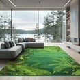 thumbnail image 1 of ODIKA 3'x5' Machine Washable Non-Slip Area Rug, Contemporary Green High Traffic Rug with Pad, Green, 1051333, 1 of 8