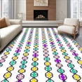 thumbnail image 1 of ODIKA 3'x5' Machine Washable Non-Slip Area Rug, Cosmic Prism Interlocking Stripes Design High Traffic Rug, Yellow, 702960, 1 of 5