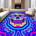 thumbnail image 1 of ODIKA 3'x5' Machine Washable Non-Slip Area Rug, Cranium Vibrant Art Surface High Traffic Rug with Pad, Yellow, 703994, 1 of 8