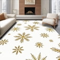 thumbnail image 1 of ODIKA 3'x5' Machine Washable Non-Slip Area Rug, Dazzling Snowdrift Sparkle Beneath Stand Protector High Traffic Rug, Gold, 633701, 1 of 7