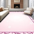 thumbnail image 1 of ODIKA 3'x5' Machine Washable Non-Slip Area Rug, Delicate Frosted Branches and Berries in Winter Celebration Design High Traffic Rug with Pad, Pink, 655934, 1 of 8