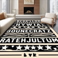 thumbnail image 1 of ODIKA 3'x5' Machine Washable Non-Slip Area Rug, Discovery Featuring Letters and Accents High Traffic Rug with Pad, Black, 690866, 1 of 8