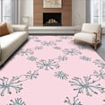 thumbnail image 1 of ODIKA 3'x5' Machine Washable Non-Slip Area Rug, Donut Patterned Elegance with Scattered Silver Flakes High Traffic Rug, Pink, 652256, 1 of 7