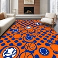 thumbnail image 1 of ODIKA 3'x5' Machine Washable Non-Slip Area Rug, Dynamic Sports Mosaic with Interlocking Playful Motifs High Traffic Rug, Orange, 677704, 1 of 5