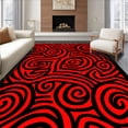 thumbnail image 1 of ODIKA 3'x5' Machine Washable Non-Slip Area Rug, Dynamic Vortex Sensation Innovative Decorative Artistic Magnificent High Traffic Rug, Red, 579917, 1 of 7