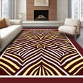 thumbnail image 1 of ODIKA 3'x5' Machine Washable Non-Slip Area Rug, Dynasty Interlocking Accent High Traffic Rug, Red, 675640, 1 of 7