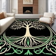 thumbnail image 1 of ODIKA 3'x5' Machine Washable Non-Slip Area Rug, Embroidery Hook Kit Celtic Knot Tree of Life Design Stitching Project High Traffic Rug, Beige, 730235, 1 of 7
