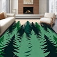 thumbnail image 1 of ODIKA 3'x5' Machine Washable Non-Slip Area Rug, Enchanted Pine Tree Forest Festive High Traffic Rug, Beige, 625487, 1 of 7