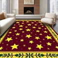 thumbnail image 1 of ODIKA 3'x5' Machine Washable Non-Slip Area Rug, Enchanted Yuletide Starlight Pathway Welcome Decoration High Traffic Rug, Yellow, 608366, 1 of 7