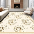 thumbnail image 1 of ODIKA 3'x5' Machine Washable Non-Slip Area Rug, Ethereal Mist Scrollwork Design High Traffic Rug, Beige, 542364, 1 of 7