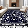 thumbnail image 1 of ODIKA 3'x5' Machine Washable Non-Slip Area Rug, Fantasy Universe Exploration Featuring Stars and Galaxies High Traffic Rug with Pad, Blue, 355048, 1 of 8