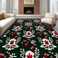thumbnail image 1 of ODIKA 3'x5' Machine Washable Non-Slip Area Rug, Farmhouse Truck with Snowy Pine and Apple Basket Interlocking Design High Traffic Rug, Green, 650551, 1 of 7