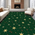 thumbnail image 1 of ODIKA 3'x5' Machine Washable Non-Slip Area Rug, Festive Constellation Accent with Yuletide High Traffic Rug, Green, 611323, 1 of 7