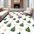 thumbnail image 1 of ODIKA 3'x5' Machine Washable Non-Slip Area Rug, Festive Gnome Gathering with Holiday Greens and Twinkling Lights High Traffic Rug, White, 638473, 1 of 7