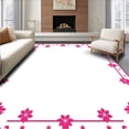 thumbnail image 1 of ODIKA 3'x5' Machine Washable Non-Slip Area Rug, Festive Holiday Tree Decorative Entrance Welcome High Traffic Rug, Pink, 609339, 1 of 7